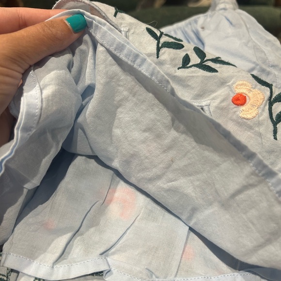 Blue Dress with Floral Embroidery - Picture 6 of 7